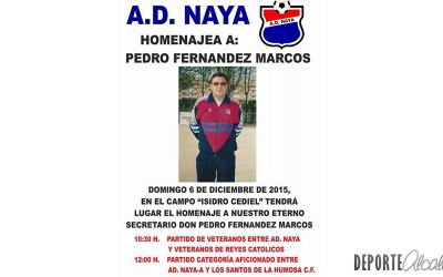 Este domingo el AD Naya homenajea a Pedro Fernández